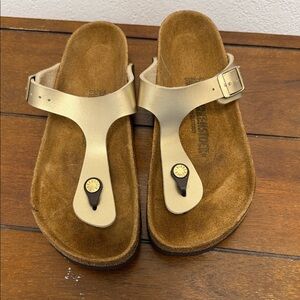 Birkenstock Metallic Sandals with Buckle
